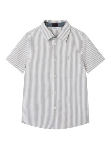 name it Kurzarm-Hemd mit Button-Down-Kragen und Logo in Braun