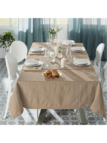 Erwin Müller Jacquard, Baumwollmischung Tischläufer Arnsberg in sand