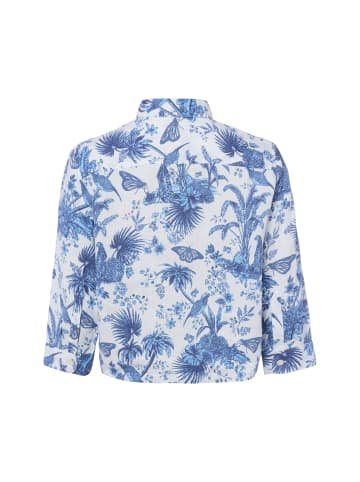 Marie Lund Bluse Liane in weiß blau - 0016