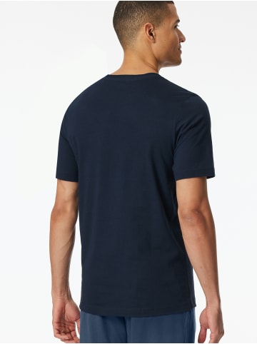 Schiesser Pyjamaoberteil T-Shirt - Mix + Relax in nachtblau