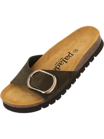 Palado Pantoletten Malta OGS MP Premium Leather in Dunkeloliv