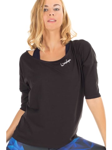 Winshape Ultra leichtes Modal-3/4-Arm Shirt MCS001 in schwarz