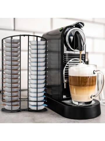 relaxdays Tassimo Kapselhalter in Schwarz - (B)18 x (H)29 x (T)8,5 cm
