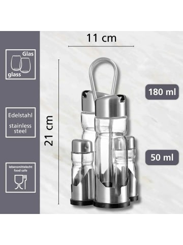 Ritzenhoff & Breker 5er Set Menageset Basic transparent-silber in transparent-silber