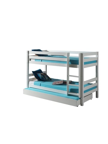 58 aufm Kessel ETAGENBETT Karolina 210x140x105 aus Massivholz in Weiß