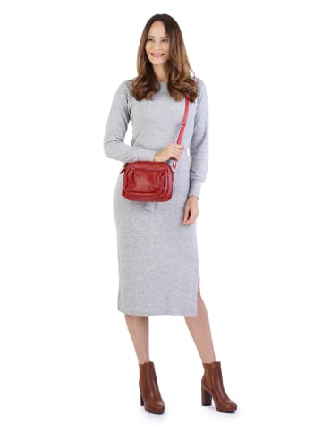Samantha Look Umhängetasche echt Leder in rot