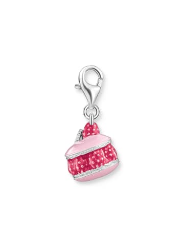Thomas Sabo Charm-Anhänger Himbeer-Macaron Pink in silber, pink