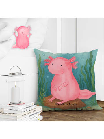 Mr. & Mrs. Panda Kuschel Kissen Axolotl Niedlich Design ohne Spruch in Weiß