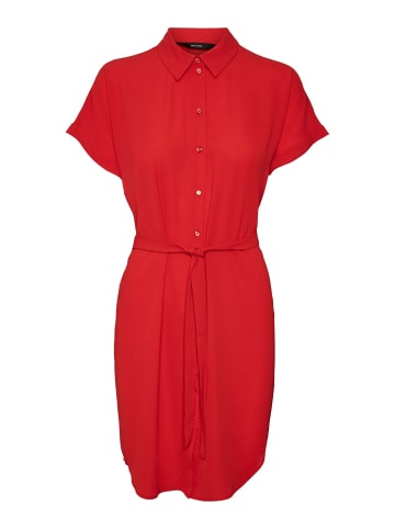 Vero Moda Hemdblusenkleid in Chinese Red
