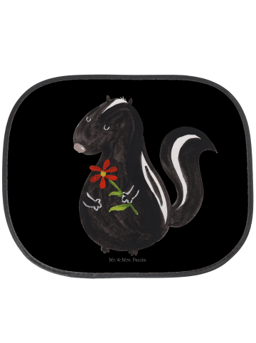 Mr. & Mrs. Panda Auto Sonnenschutz Stinktier Blume ohne Spruch in Schwarz