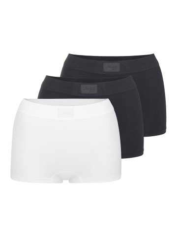 Sloggi Short Slip Double Comfort T in Schwarz / weiß