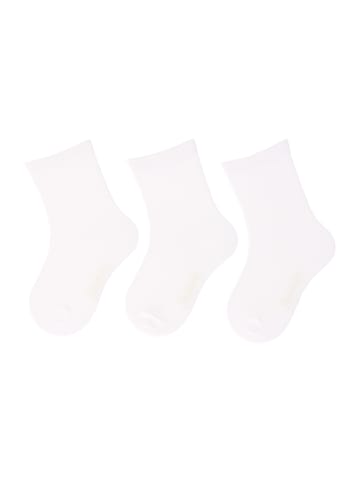 Sterntaler Socken 3er-Pack uni in weiß