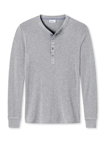 Schiesser Longsleeve Henley 1/1 - Karl-Heinz in Grau