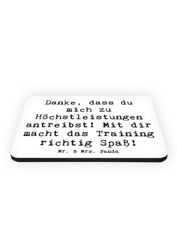 Mr. & Mrs. Panda Tafelmagnet Spruch Motivierender Fitness-Traine... in Weiß
