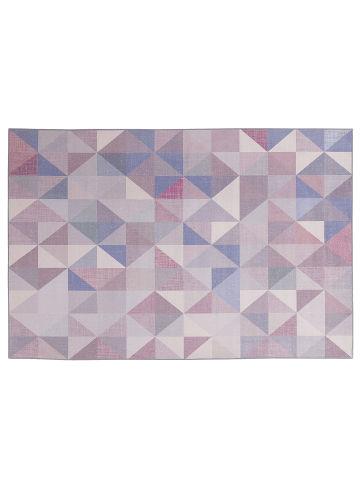 Beliani Kurzflor KARTEPE in Bunt/Blau/Grau - (W) 140 x (H) 0.5 x (L) 200 cm