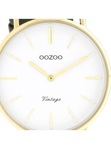 Oozoo Armbanduhr Oozoo Vintage Series olivgrün groß (ca. 40mm)