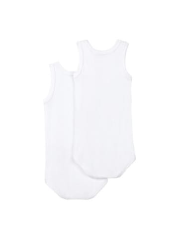 PETIT BATEAU 2er-Pack Bodys ohne Arm Uni in Weiß