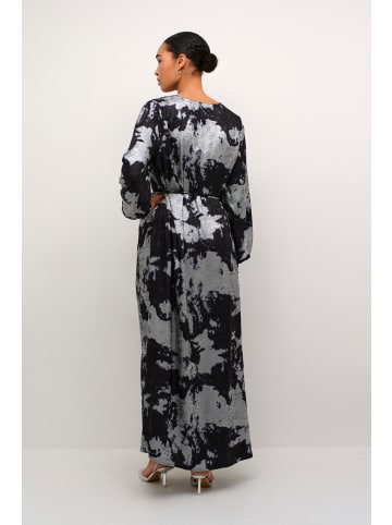 Kaffe Kleid KAasky A-shape in Black/Silver Cloud Print