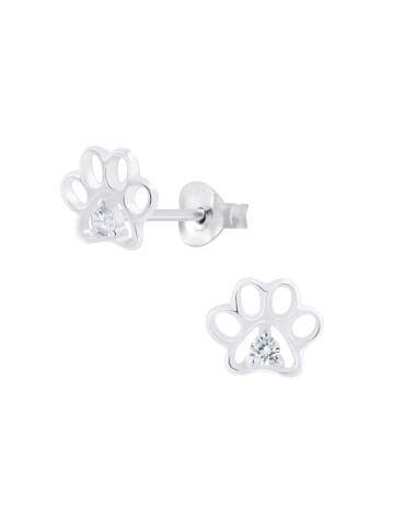 Alexander York Ohrringe, Ohrstecker PFOTE mit Zirkonia in 925 Sterling Silber, 2-tlg.