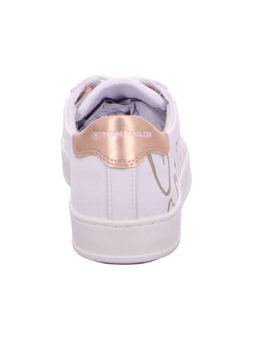 Tom Tailor Sneaker in white/rosegold