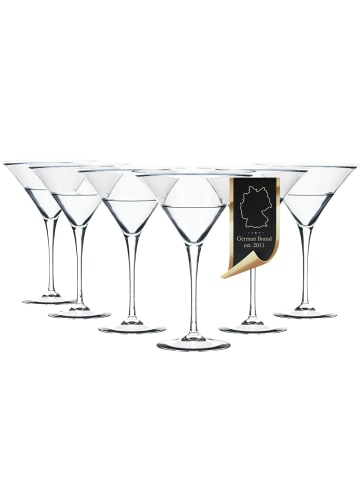 Intirilife 6x Cocktailglas mit 145 ml in KRISTALL KLAR