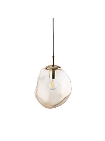 Licht-Erlebnisse Pendelleuchte (B)25 x (L)25 x (T)175 cm in Schwarz Bernstein Gold