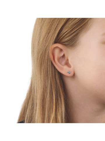 Tom Tailor Ohrstecker Silber 925, rhodiniert in blau