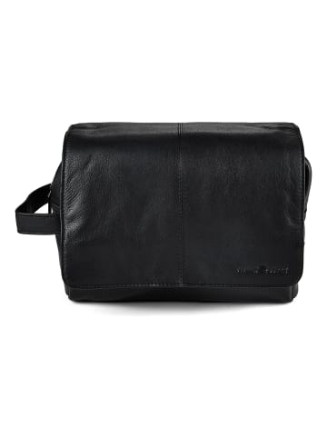 Greenburry Vintage Kulturbeutel Leder 27 cm schwarz
