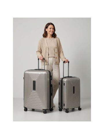 Redolz Essentials 14 4 Rollen Kofferset 2-teilig mit Dehnfalte in coffee grey metallic
