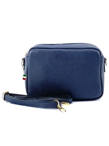 Florence Florence Umhängetasche Leder blau ca. 22cm