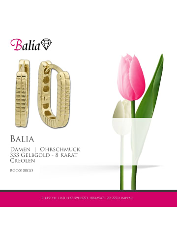 BALIA Gold 333 Damen Creolen Karree Ohrringschmuck ca. 1,4cm