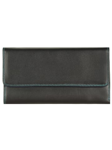 MYWALIT Tri-fold Zip Wallet Geldbörse Leder 17 cm black-pace