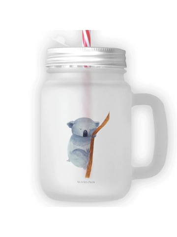 Mr. & Mrs. Panda Trinkglas Mason Jar Koalabär ohne Spruch in Transparent
