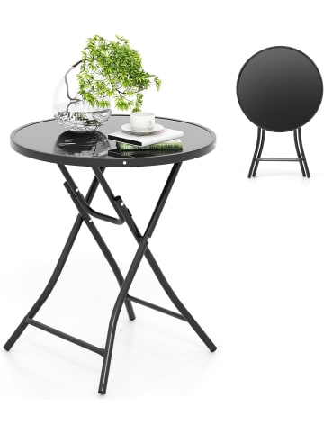 COSTWAY Bistrotisch 59x59x67cm in Schwarz