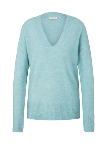 TOM TAILOR Denim Pullover COSY V-NECK in Blau