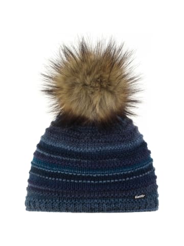 Eisbär Mütze mit Bommel Mikata Lux in grau