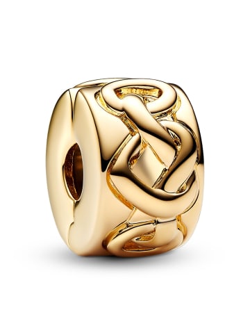 Pandora Clip-Charm Verknotete Herzen Goldfarben