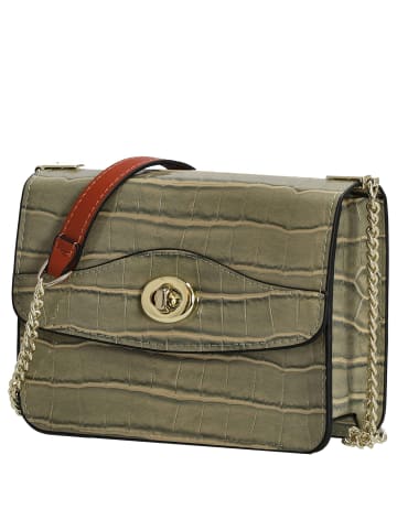 Seidenfelt Tuuli Small - Umhängetasche 17 cm (sand/gold) in smoke green/gold