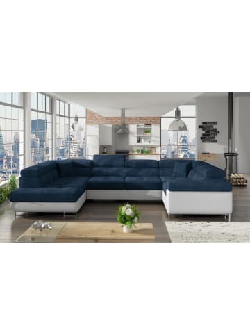 MF Design Lavin Recamiere Links in Navyblau -  (L) 340 x (B) 340 x (H) 90 cm