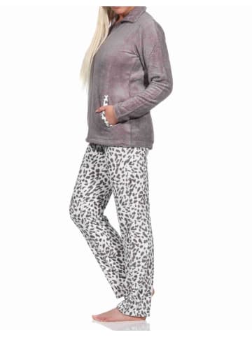 NORMANN Hausanzug Homewear Coralfleece Animal Look - 76689 in braun