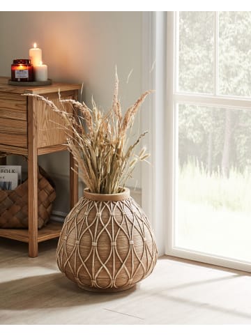 Beliani Blumenvase DOMOKOS in Braun/Beige - (W) 40 x (H) 38 x (L) 40 cm