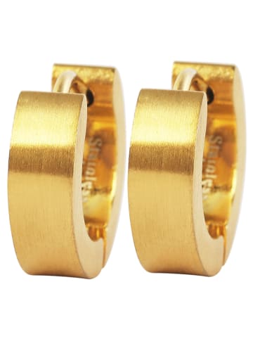 Adeliás Unisex Ohrringe – Creole aus Edelstahl in gold