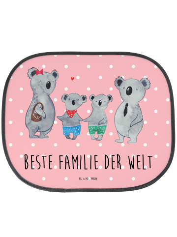 Mr. & Mrs. Panda Sonnenschutz Auto Koala Familie zwei mit Spruch in Rot Pastell