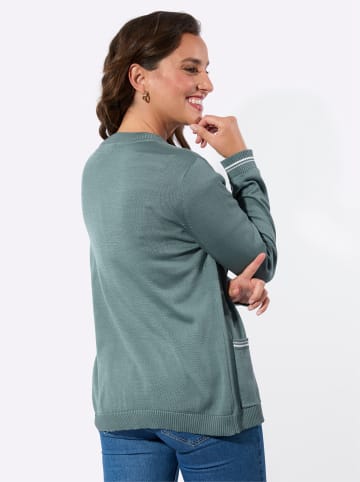 WITT WEIDEN Twin-Set in jade-ecru-geringelt