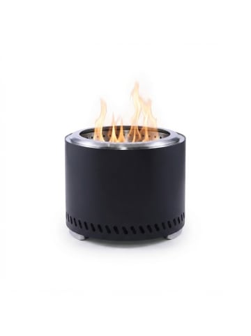 relaxdays Feuerschale "rauchfrei" in Schwarz - (H)35 x Ø 49,5 cm