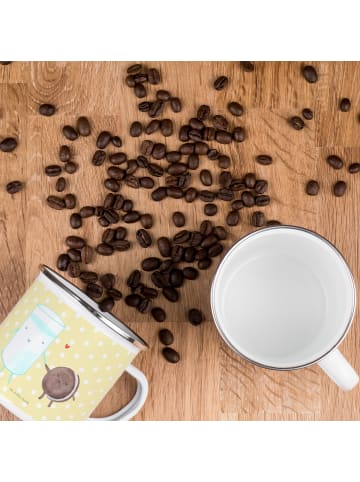 Mr. & Mrs. Panda Kaffeetasse Milch Keks ohne Spruch in Gelb Pastell