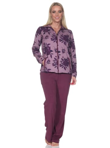 NORMANN Frottee Hausanzug langarm in beere