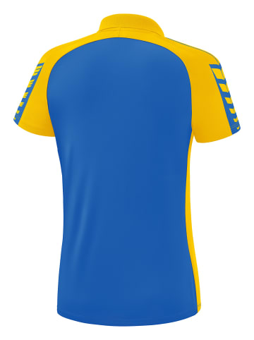 erima Damen Six Wings Poloshirt in new royal/gelb