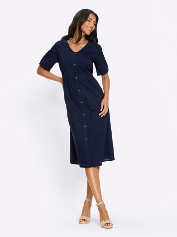 Sieh an! Baumwollkleid in dunkelblau