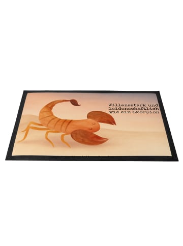 Mr. & Mrs. Panda fußmatte Sternzeichen Skorpion Design mit Spruch in Weiß